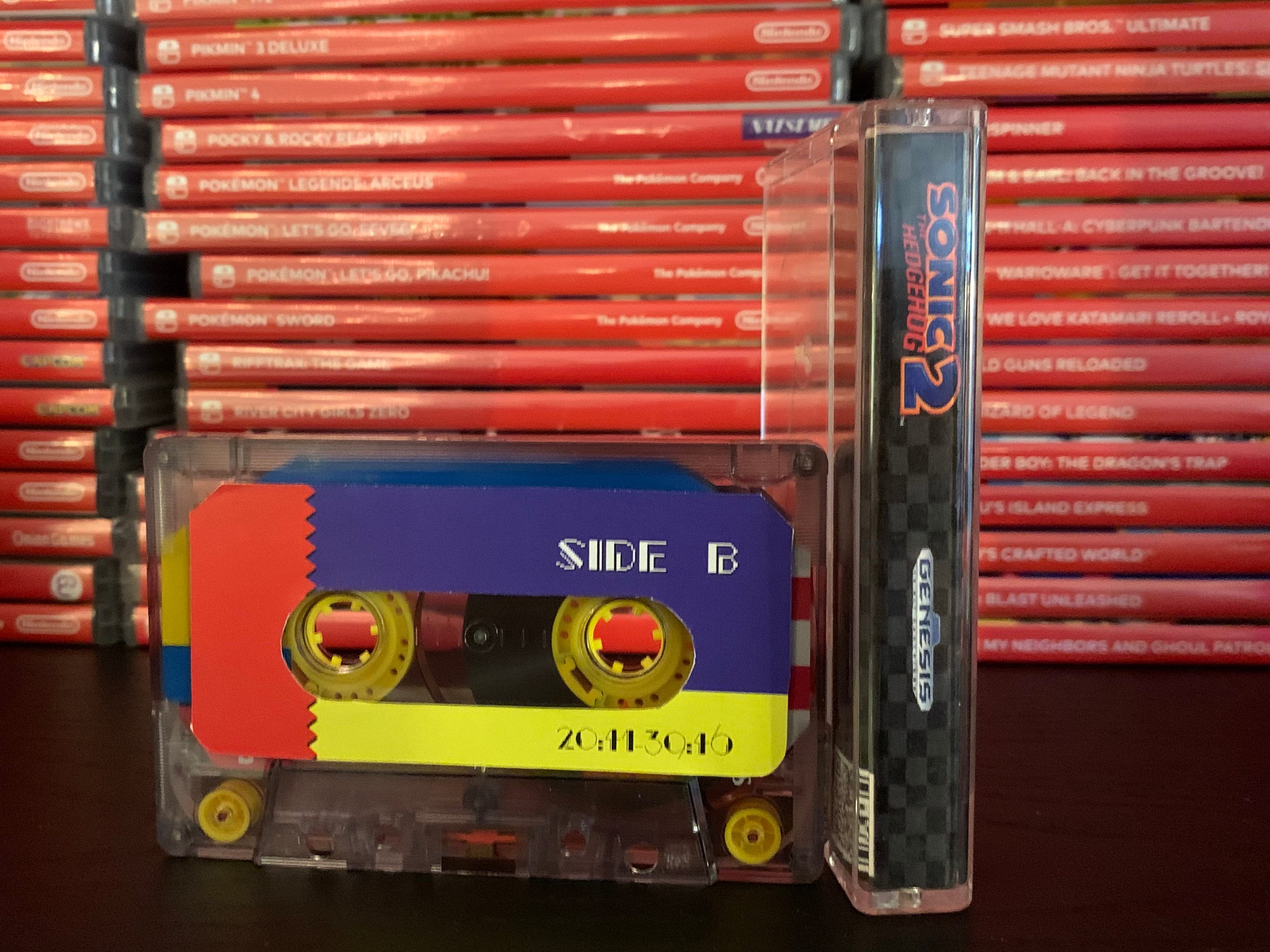 Sonic the Hedgehog 2 (1992, Sega Genesis) Custom Cassette