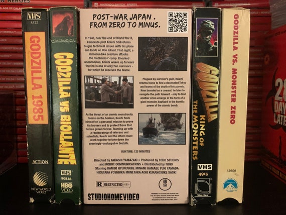 Godzilla Minus One (2023) Custom VHS Slipcover Sleeve Fanart +