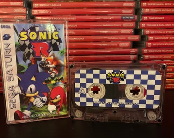 Sonic R (1997, Sega Saturn) Custom Cassette Tape Artwork for Soundtrack OST