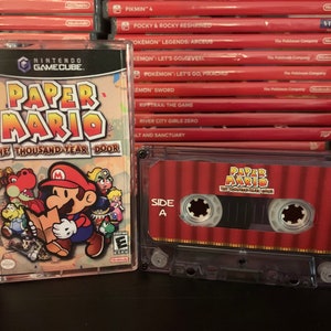 Paper Mario: The Thousand Year Door (2004, Nintendo GameCube) Custom Cassette Tape Artwork for Soundtrack OST