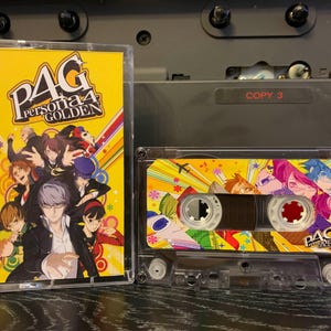 Arte de fan art de casete personalizado de Persona 4 Golden (2008) para la banda sonora