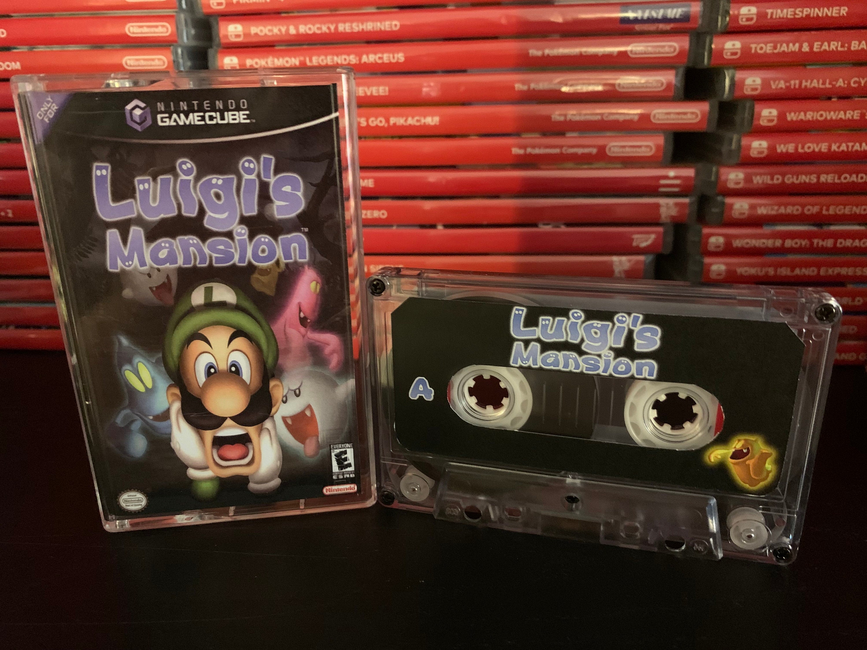 Luigi's Mansion (2001, Nintendo Gamecube) Custom Cassette Tape for