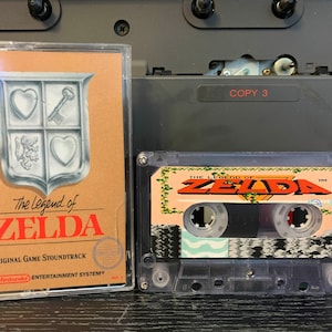 The Legend of Zelda (1987, Nintendo Entertainment System NES) Custom Cassette Tape Artwork for Soundtrack OST