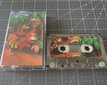 Donkey Kong Country (1994) Cinta de casete personalizada para la banda sonora original