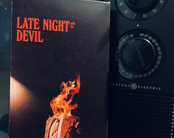 Late Night with the Devil (2024) Custom VHS Sleeve Slipcover + Functional Blank VHS Tape