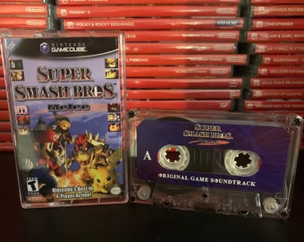 Super Smash Bros Melee (2001, Nintendo GameCube) Custom Cassette Tape Fanart Artwork for Soundtrack OST