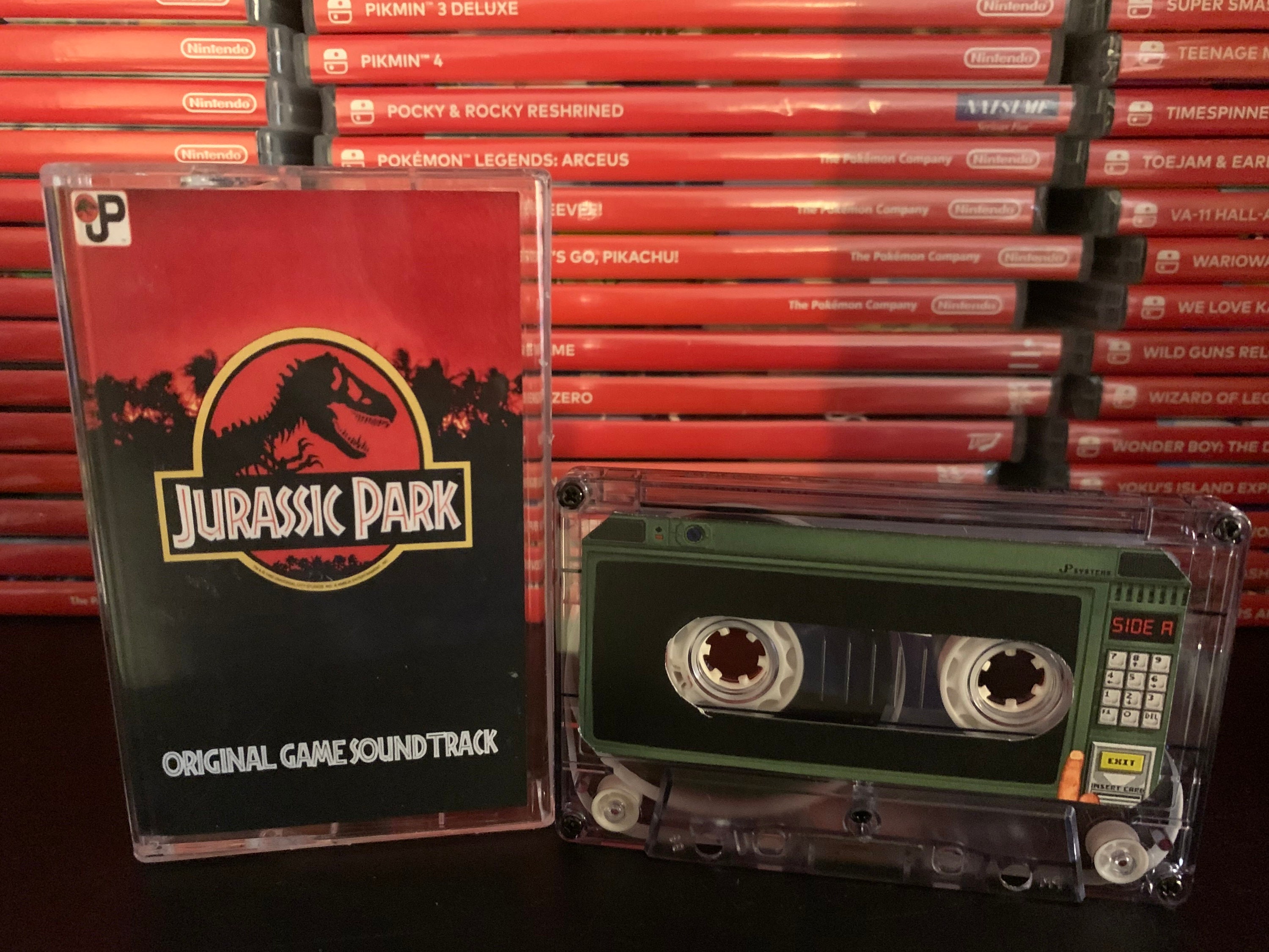Jurassic Park (1993, Super Nintendo SNES) Custom Cassette Tape for