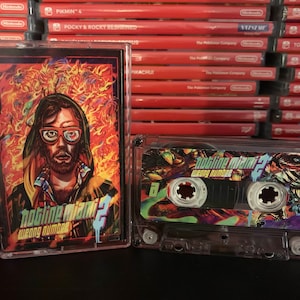 Hotline Miami 2 (2015) Niestandardowa grafika fanowska na kasecie magnetofonowej do ścieżki dźwiękowej OST