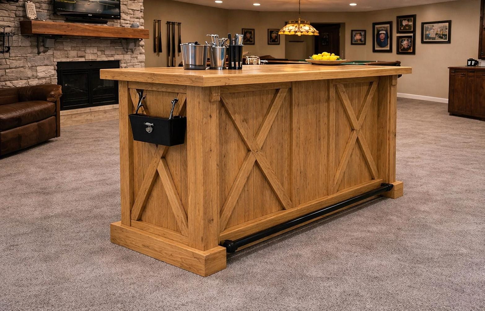Handmade Rustic Wooden Bar: Custom Built for Home, Cabin, Game Room - Etsy
