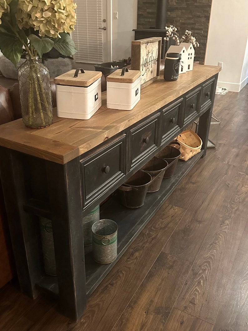 Console Table // Sofa Table // Farmhouse Accent Table // Entry Table // Entryway Table // Hallway Table image 3