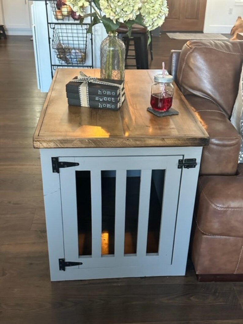 Dog Kennel // End Table // Nightstand // Animal Crate Etsy