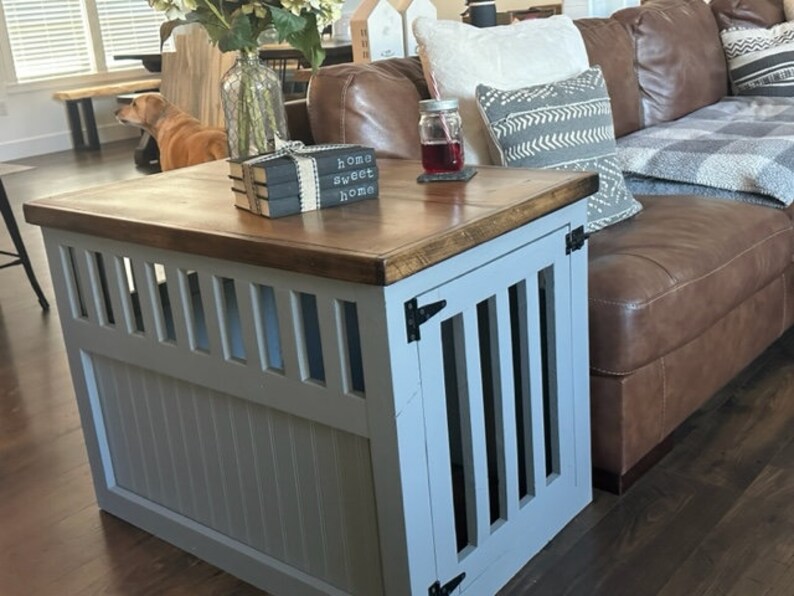 Dog Kennel // End Table // Nightstand // Animal Crate Etsy
