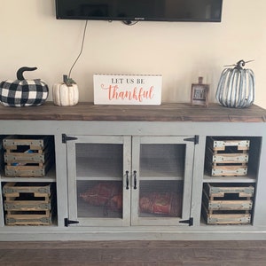 Farmhouse TV Console Entertainment Center