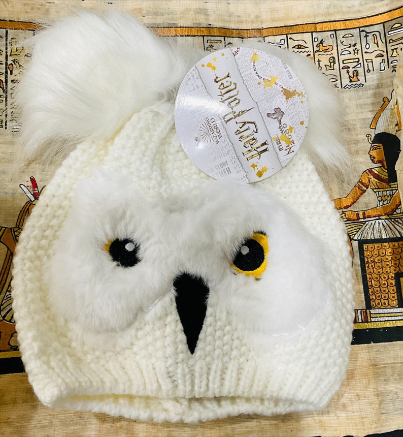 Hedwig Beanie Owl Christmas Knit Hat Harry Potter Hogwarts image 1