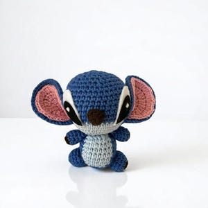 Cute Blue Crochet Toy - Handmade Amigurumi Keychain & Car Accessory, Plush Bag Charm,Car Accessory, Amigurumi Character, Animation Character