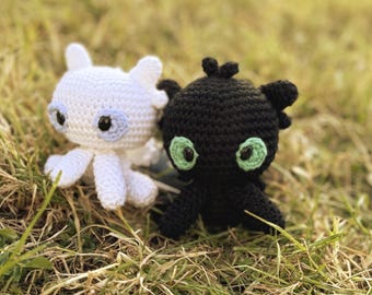 Toothless Dragon Handmade Crochet Plush, Toothless Dragon Plushie, HTTYD,How To Train Your Dragon Night Fury, Light Fury, Toothless Fan Art