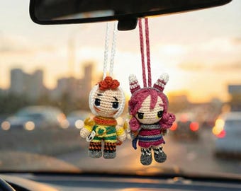 Biltillbehör till League of Legends-karaktärer, nyckelringar till League of Legends, present till spelare, LOL-fanfigur
