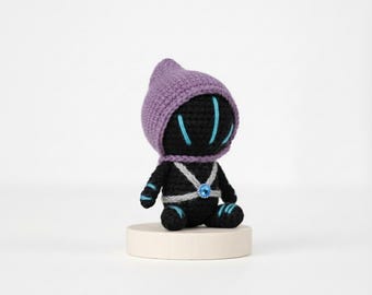 Valorant Omen Schlüsselanhänger, Valorant Omen Plushie, Omen Puppe, Amigurumi Omen, Valorant Charaktere, Omen Figur, Valorant Geschenk, Valorant Idee