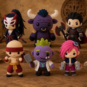 League of Legends Inspired Crochet Doll, Handmade Champion Amigurumi, Mini Gamer Gift, Gaming Desk Decor