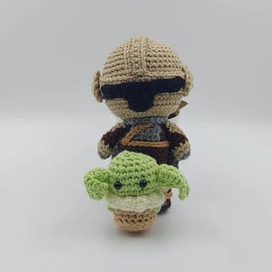 Bounty Hunter, Warrior Plushie, Alien Crochet Doll, Space Soldier Amigurumi Figure, Plush Toy,Amigurumi Toy, Amigurumi, Car Accessories