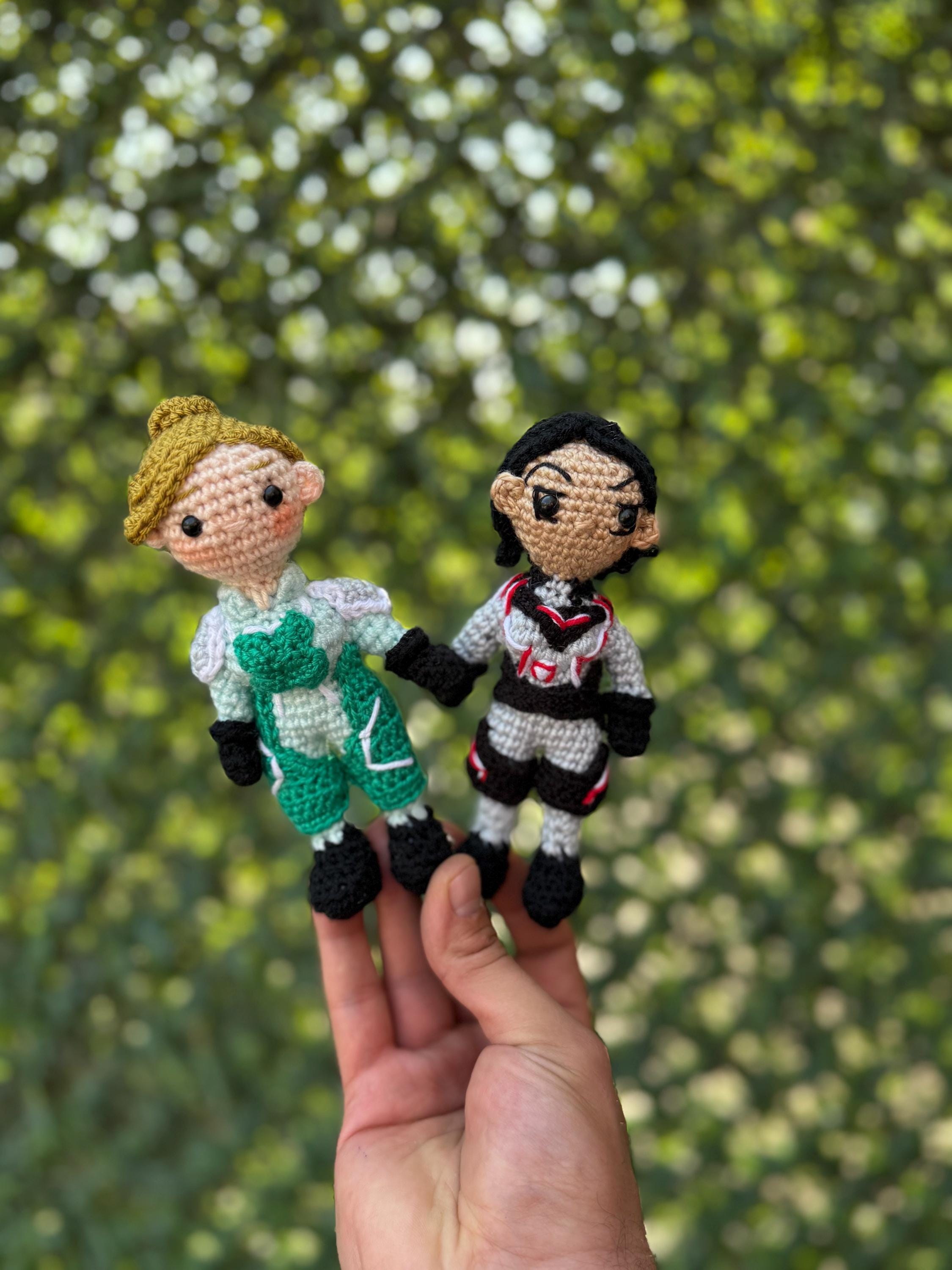 Split Fiction Handmade Crochet Plush, Mio and Zoe, Split Fiction