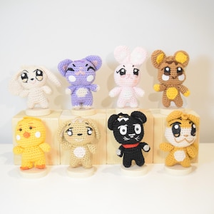 Ateez Aniteez Plush Keychain, JJOONGrami, DDEONGbyeoli, TYUdeongi, HETmongi, SANdeoki, bbyongMING, WOOYOnyang, JJONGbear, Kpop Plush Crochet