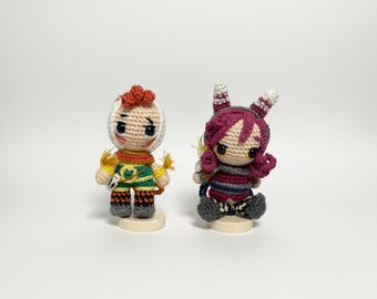 Xayah & Rakan Keychain Plushie, League of Legends Xayah and Rakan, Xayah Keychain, Rakan Keychain, Xayah Gift, League of Legends Gift, LOL