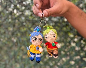 Chaveiro "It Takes Two" do Cody e da May, Bonecos de Crochê do Cody e da May, Pelúcia do Cody e da May, Enfeite para Carro "It Takes Two", Acessórios para Carro, Enfeite para Bolsa, Presente para Casal