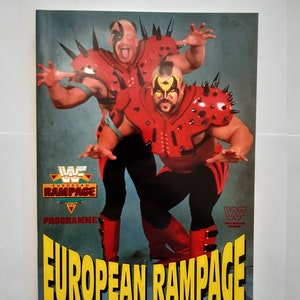WWF Wrestling Rampage Deutschland Tour Programmheft 1992 Vintage sehr selten
