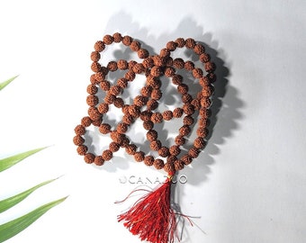 Rudraksha Mala - Authentic, Genuine, Certified 8mm, 108 Beads - Spiritual Beads Garland or Rosary