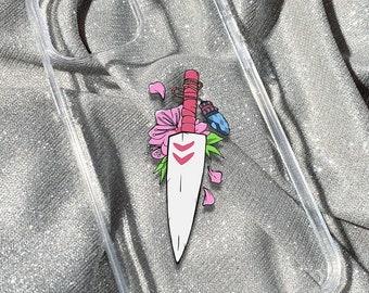 Anime Flowered Knife Clear Phone Case