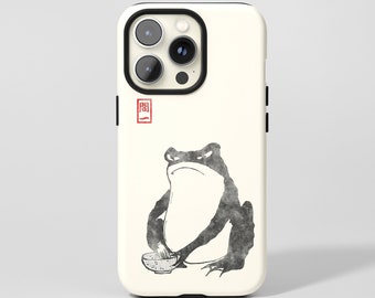 Unimpressed Frog Phone Case: Matsumoto Hoji Art