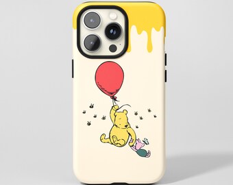 くまのプーさん スマホケース：ハニカムデザイン