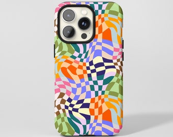 Funda de teléfono a cuadros, funda retro con estilo, para iPhone, Google Pixel, Samsung Galaxy S10, S10+, S10E ...