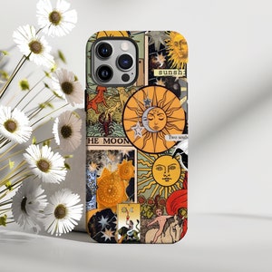 Tarot Cards Collage Phone Case, Witchy Phone Case, iPhone, Google Pixel, Samsung Case 15,14,13,12,11,X,Xr B0053