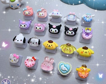 Kawaii Sanrio Keycap, Handmade Resin Charm, Custom Keyboard
