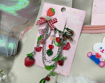 NEW!!! Handmade Hair Clips Bag Pins Accessories Y2k Coquette Kawaii Cottegecore Cute Anime Ribbons Bow Pinks Wings Blue Angel Fairy