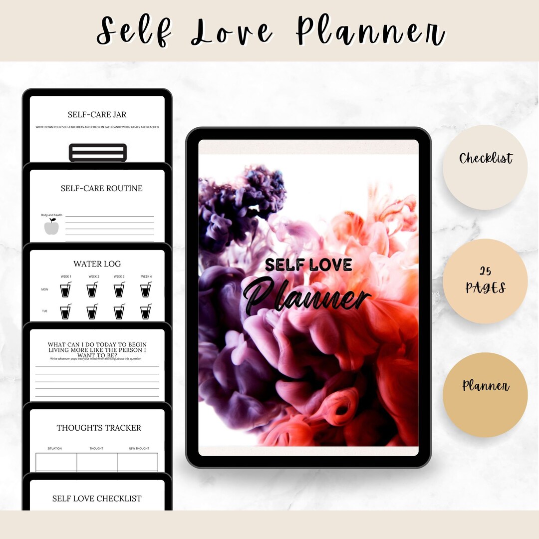 Printable Self Love Challenge Planner Journal, Self Love Planner, Self Love Checklist, Self Love ...