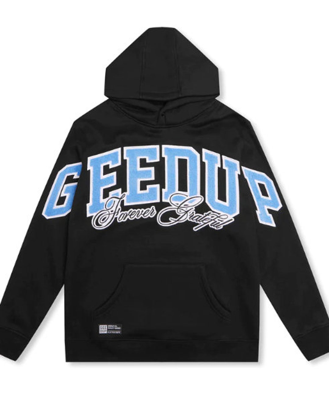 Geedup Blue Hoodie/streetwear Sweatshirt Black - Etsy