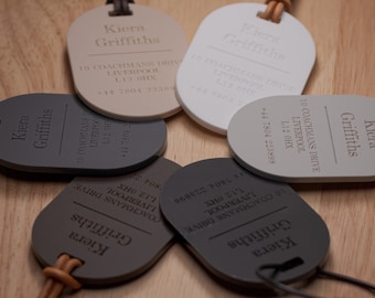 Luggage Tags Personalised Custom Engraved Luggage Tags Suitcase Baggage ID Tag Boys Girls Bag Tag Childs Bag Name Tag Travel Tag Travel Gift