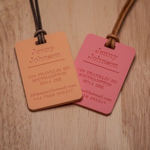 Personalised Luggage Tags Custom Engraved Luggage Tags Suitcase Bag Tag Travel Accessory Tag Baggage ID Tag School Bag Tag Name Tag Keyring image 3