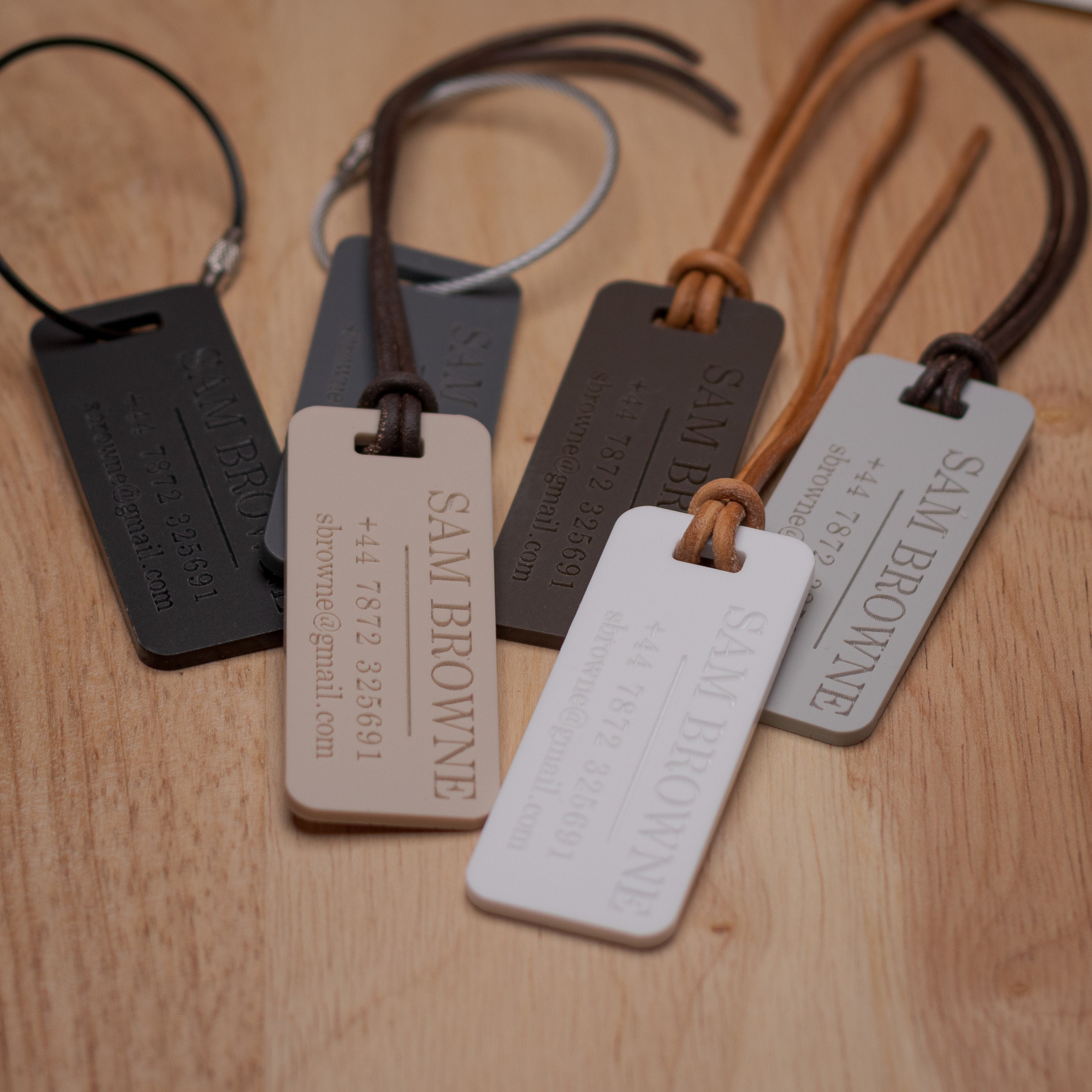 Custom acrylic bag tags – Hustle & Ko.
