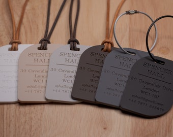 Luggage Tags Personalised Custom Engraved Bag Name ID Tag Travel Suitcase Tag Boys Girls Kids Backpack School Bag Travel Accessory Gift