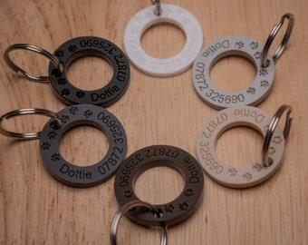 Dog Tag Personalised Custom Engraved Pet ID Tag Lightweight Collar Tag Puppy Name Tag Dog Gift for Small or Large Breed Pet Lovers Gift