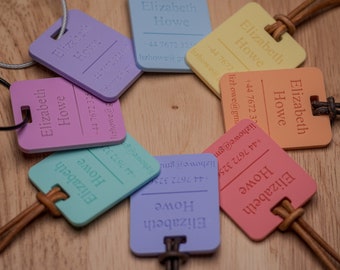 Luggage Tags Personalised Custom Engraved Luggage Tags Suitcase Baggage ID Tag Boys Girls Bag Tag Childs Bag Name Tag Travel Tag Travel Gift