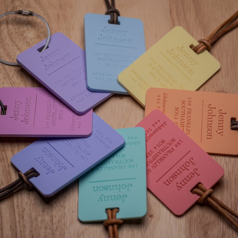 Personalised Luggage Tags Custom Engraved Luggage Tags Suitcase Bag Tag