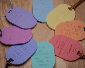 Luggage Tags Personalised Custom Engraved Luggage Tags Suitcase Baggage ID Tag Boys Girls Bag Tag Childs Bag Name Tag Travel Tag Travel Gift