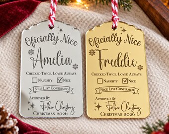 Personalised Christmas Present Tags | Custom Named Gift Tags | Festive Gift Labels | Christmas Gift Wrapping | Tags for Christmas Gift Boxes