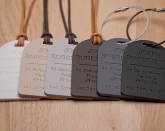 Luggage Tags Personalised Custom Engraved Bag Name Tag for Suitcase Boys Girls Kids Backpack School Bag Travel Accessory Gift for All