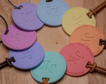 Personalised Luggage Tags Custom Engraved Luggage Tags Suitcase Bag Tag Travel Accessory Tag Baggage ID Tag School Bag Tag Name Tag Keyring